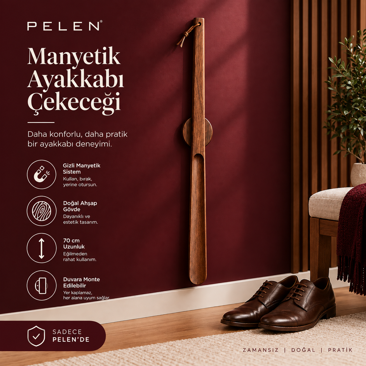 Pelen Manyetik Ayakkabı Çekeceği